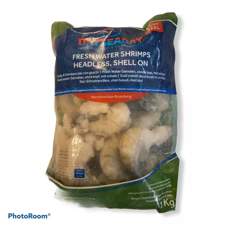 Dayseaday Fresh Water Shrimps HLSO with added water 8/12 1KG - Pakasteäyriäiset - 6913 - 1