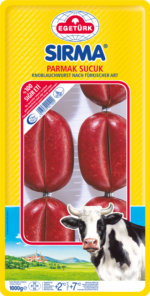 Egeturk Sirma Parmak Sucuk Acili / Naudanliha makkara tulinen 1kg - Sucuk makkarat - 5753 - 1