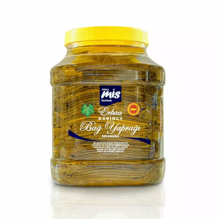 Erbaa Mis Yaprak Salamura / Keitetyt&suolatut viiniköynnöksen lehdet 3kg PET - Vihannessäilykkeet - 8523 - 1