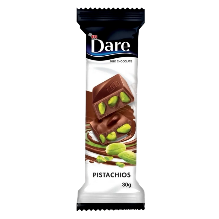 Eti Dare Milk Chocolate Pistachio Bar/ Pistaasi-maitosuklaapatukka 30g - Patukat - 14383 - 1