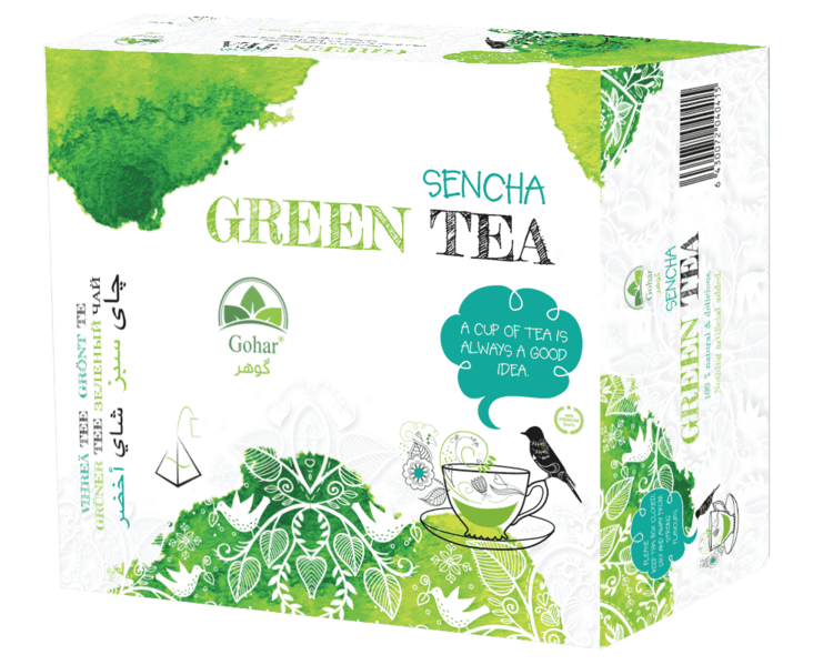 Gohar Sencha Vihreä Lehtitee Pussi 35x3g - Vihreä tee - 15253 - 1