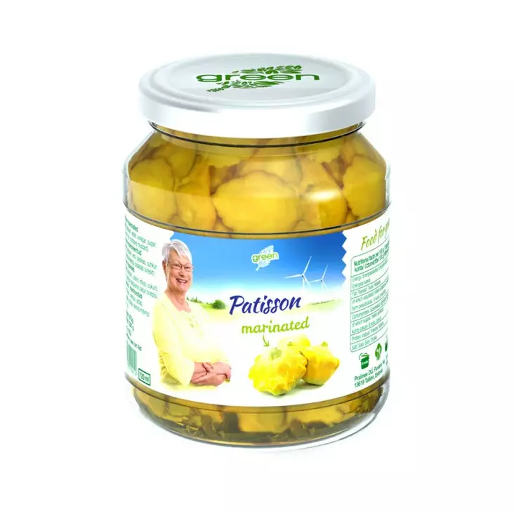 Green Patisson Marinated 720g - Vihannessäilykkeet - 13643 - 1