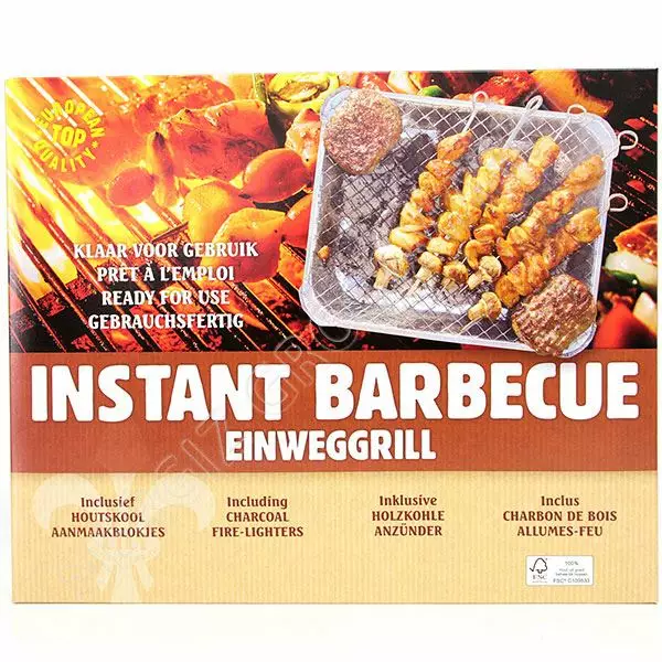 Grilli Picknick Instant BBQ Einweggrill / Kertakäyttögrilli - Hiilet - 11743 - 1