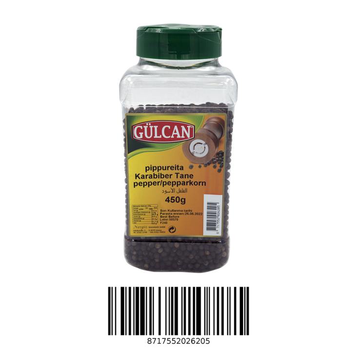 Halime Baharat Karabiber Tane/ Mustapippuri kokonainen 450g - Yleismausteet - 2763 - 1