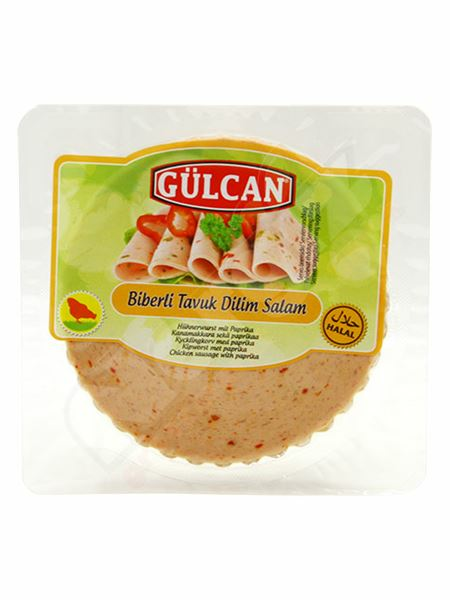 Gulcan Biberli Tavuk Dilim Salam / Pippurinen kanasalami leike 150g - Kana leikkeleet ja makkarat - 18793 - 1