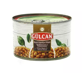Gulcan Fasulye Pilaki / Valkoset pavut tomaattikastikkeessa 400g TNK - Papu- ja linssisäilykkeet - 15913 - 1