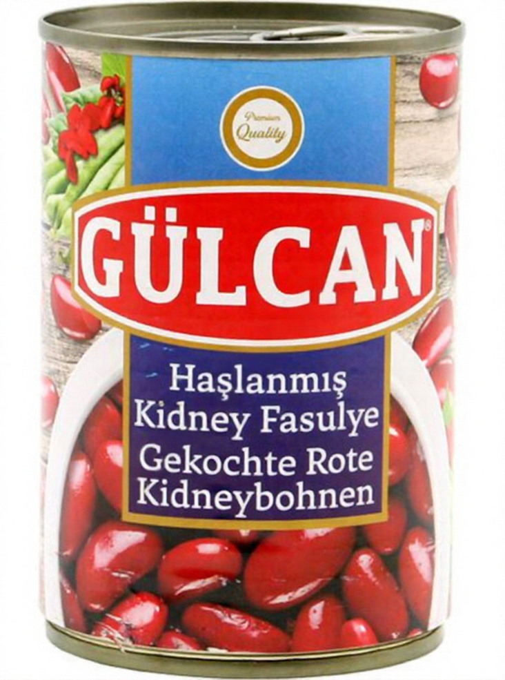Gulcan Haslanmis Kidney Fasulye / Keitetyt kidneypavut 400g TNK - Papu- ja linssisäilykkeet - 19883 - 1