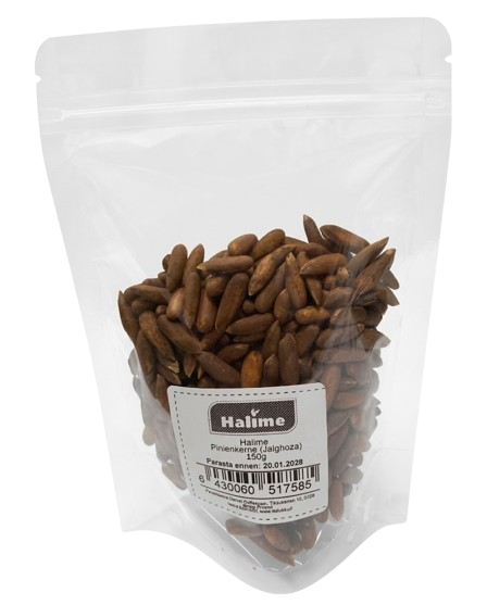Halime Premium Pine nuts (Jalghoza)/ Kuivattu Pinjansiemeni 150g - Siemenet - 21283 - 1