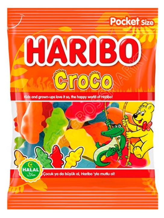 Haribo Croco Karkkipussi 100g - Irtomakeiset - 3103 - 1