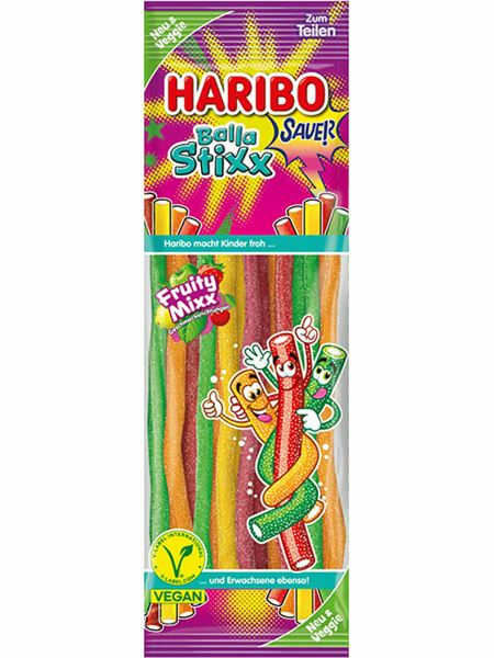 Haribo Veggie Balla Stixx Fruity Mixx Karkkipussi 175g - Irtomakeiset - 19353 - 1