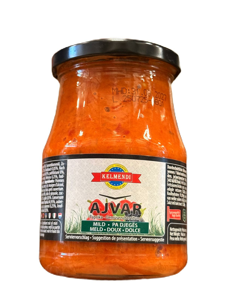 Kelmendi Ajvar Tatli/ Paprikatahna Mieto 370g - Tomaatti- ja paprikasäilykkeet - 3323 - 1