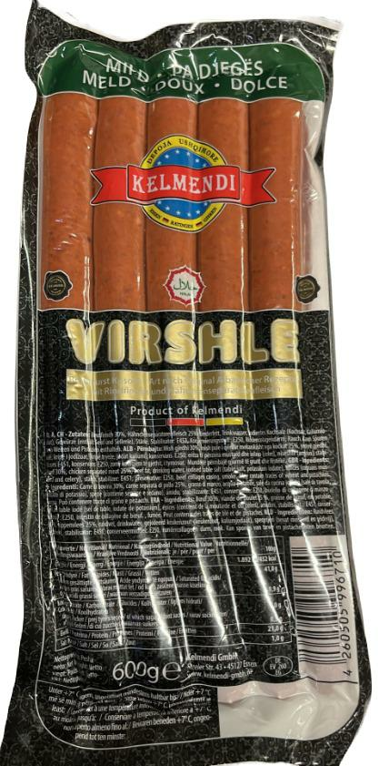 Kelmendi Virsle Suxhuk Mild / Naudanliha makkara 600g - Nauta leikkeleet ja makkarat - 5903 - 1