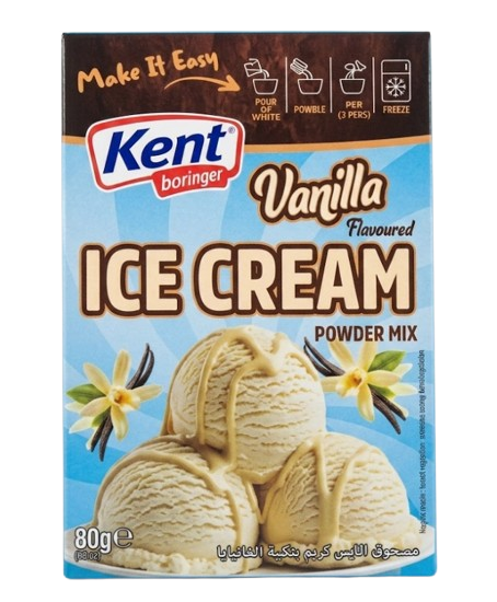 KentBor Vanilla Ice Cream Powder/ Jäätelöjauhe 80g - Vanukkaat ja jälkiruoka-ainekset - 21083 - 1