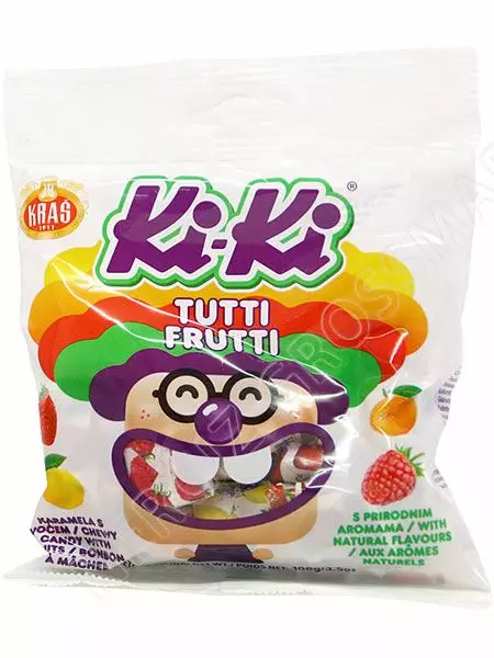 Kras Ki-Ki Tutti Frutti / Hedelmämakuinen karkki 100g - Irtomakeiset - 6763 - 1