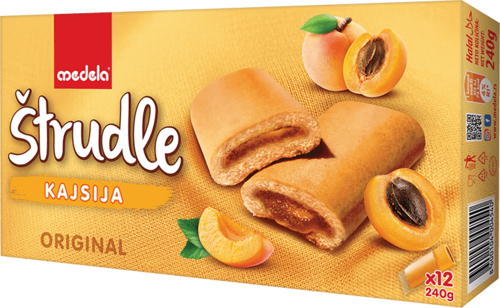 Medela Strudle Apricot/ Aprikoositäyttekeksi 240g - Täytekeksit ja vohvelit - 20423 - 1