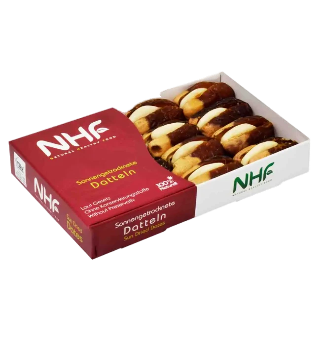 NHF Almond Stuffed Dates/ Mantelitäytetyt Taatelit 120g - Kuivatut hedelmät - 18553 - 1
