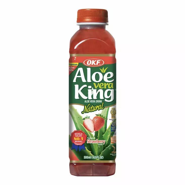 OKF Aloe Vera Strawberry Drink 500ml PET - Limonadit ja virvoitusjuomat - 343 - 1