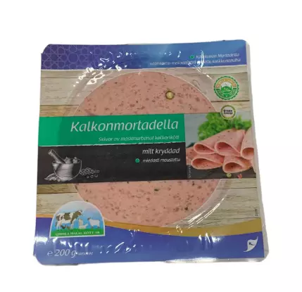 Qibbla Kycklingmortadella milt kryddad / Kana-kalkkunaleike 200g - Kana leikkeleet ja makkarat - 11233 - 1