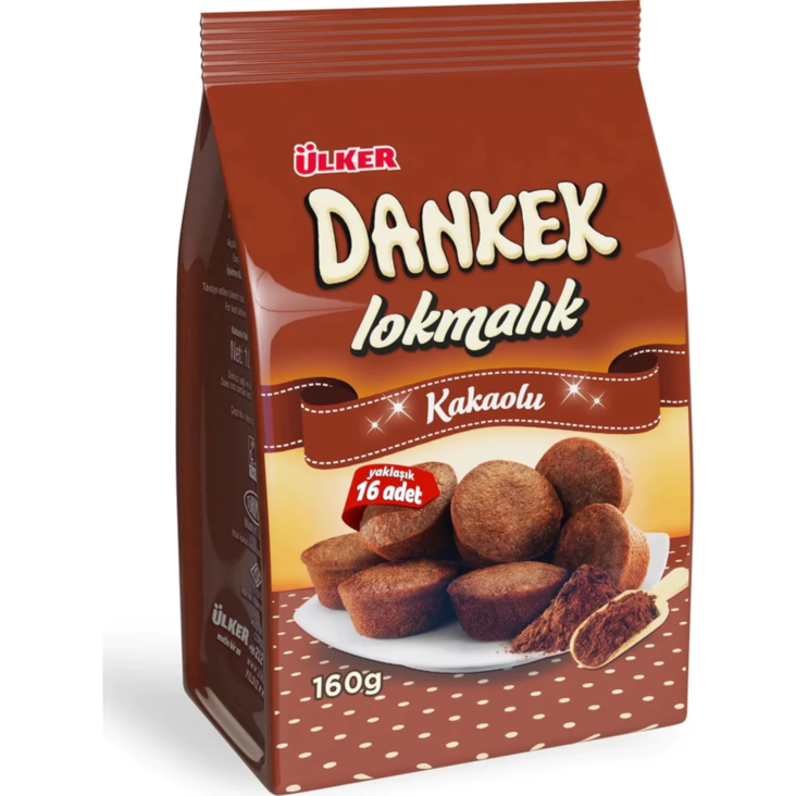 Ulker Dankek Lokmalik Kakaolu Kek / Suklaa muffinssit 160g - Täytekeksit ja vohvelit - 4913 - 1