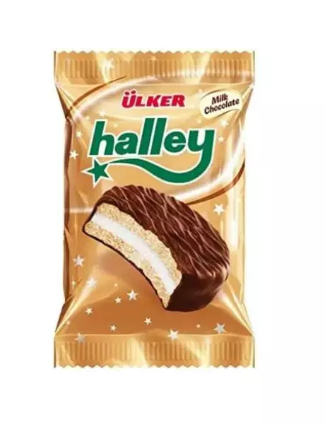 Ulker Halley Sutlu Cikolatali / Suklainen vaahtokarkkikeksi 30g - Täytekeksit ja vohvelit - 15843 - 1