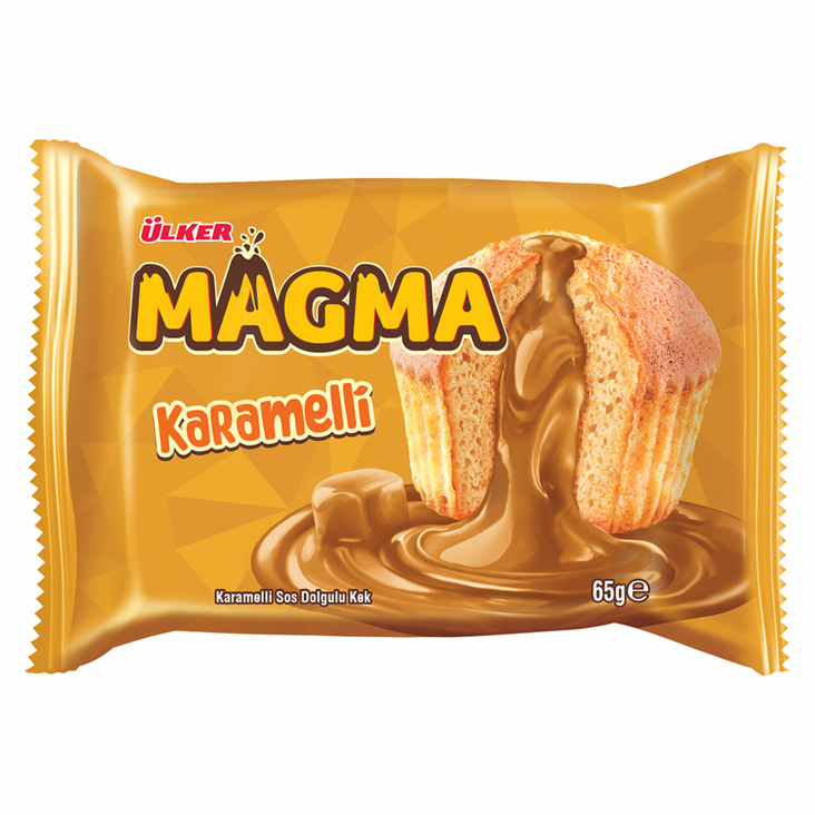 Ulker Magma Karamelli / Täytetty Karamelli Muffinssi 65g - Täytekeksit ja vohvelit - 19063 - 1