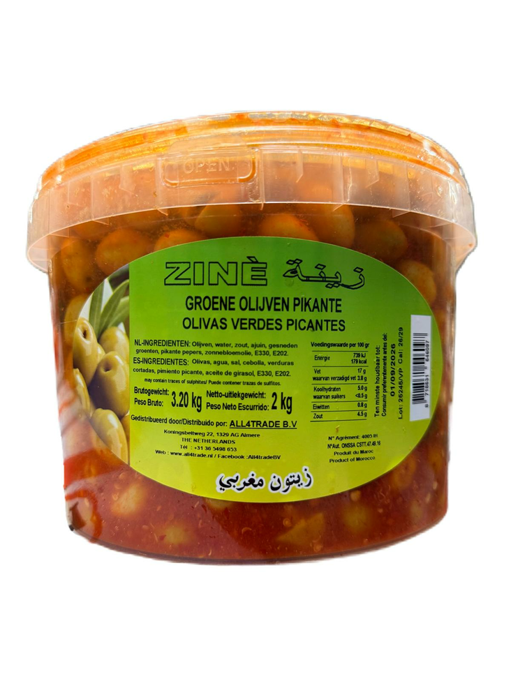 Zine Pikante Olive / Oliivi paprikakastikeessa 2kg PET\r\n - Oliivisäilykkeet - 8413 - 1