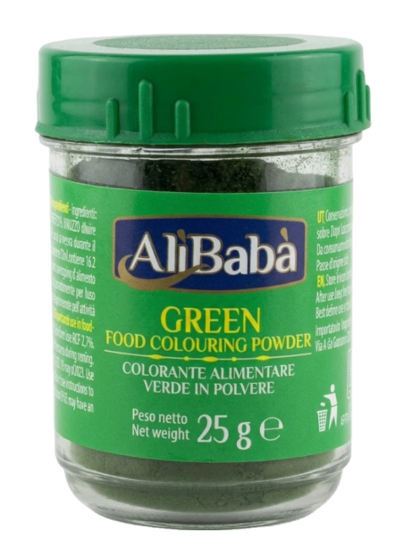 Alibaba Green Food Colour / Ruokaväri Vihreä 25g - Elintarvikevärit - 20444 - 1