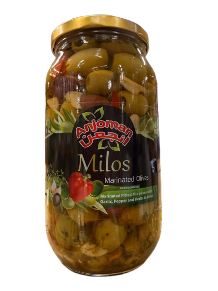 Anjoman Milos Mix Olives / Kivettömiä oliivilajitelma 960g CAM - Oliivisäilykkeet - 19284 - 1