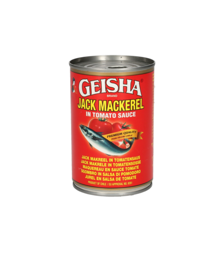Geisha Jack Mackerel in Tomato Sauce/ Makrilli tomaattikastikkeessa 425g TNK - Kala- ja äyriäissäilykkeet - 18464 - 1