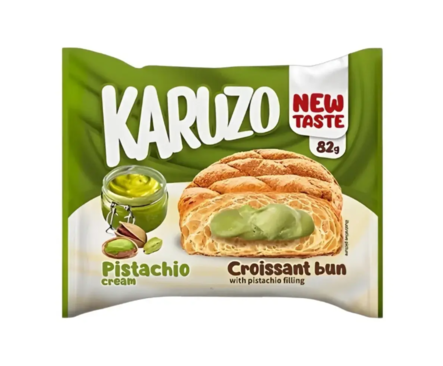 Karuzo Croissant Pistachio/ Pistaasi Kroisantti 82g - Täytekeksit ja vohvelit - 19444 - 1