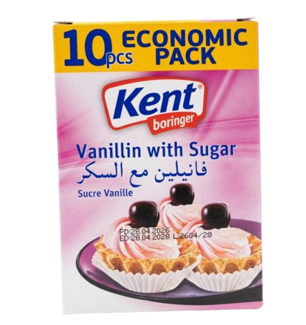 KentBor Vanillin Sugar/ Vanilja sokeri 10X5g - Sokerit ja makeutus - 20394 - 1