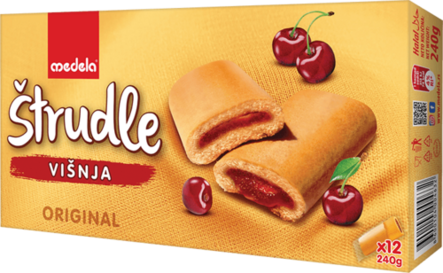 Medela Strudle Cherry/ Kirsikkatäyttekeksi 240g - Täytekeksit ja vohvelit - 20424 - 1
