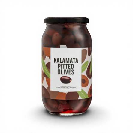 Olymp Kalamata Pitted Olive / Kivettömät oliivit suolaliemessä 1kg CAM - Oliivisäilykkeet - 19164 - 1