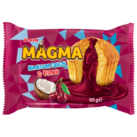 Ulker Magma Hin.Cevz.Visnel / Täytetty Kookos-Kirsikka Muffinssi 65g - Täytekeksit ja vohvelit - 19064 - 1