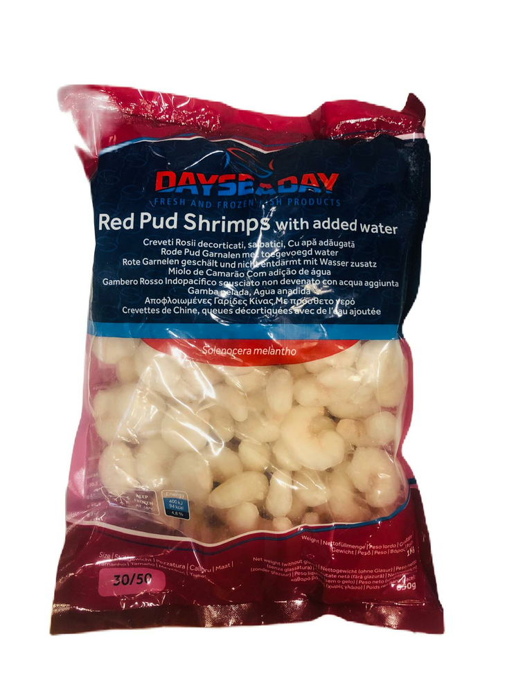 Dayseaday Red Pud Shrimps 30/50 35% 1Kg - Pakasteäyriäiset - 16694 - 1