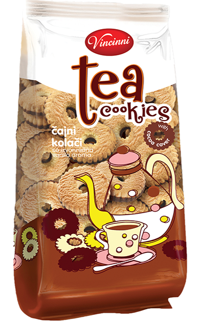 Vincinni Choco Tea Cookies Vanilla/ Vanilja Teekeksi 400g - Täytekeksit ja vohvelit - 18064 - 1
