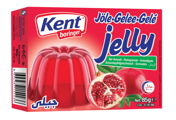 KB Jelly Pomegranate / Granaattiomenan makuinen hyytelöjauhe 85g - Liivatteet ja muut hyytelöimisaineet - 18894 - 1