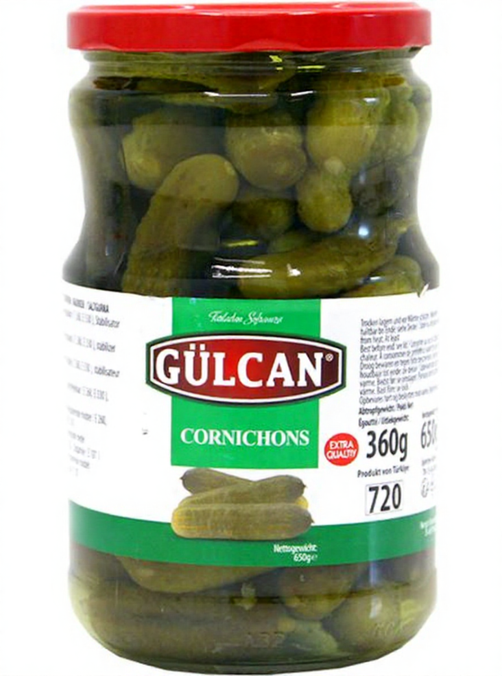 Gulcan Tursu Cornichons/ Suolakurkku 720g CAM - Kurkkusäilykkeet - 18954 - 1