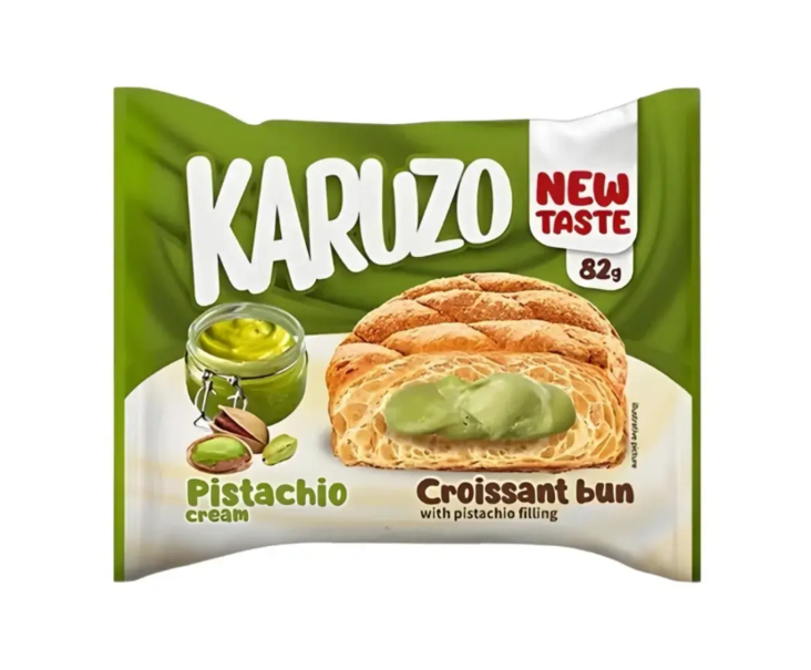 Karuzo Croissant Pistachio/ Pistaasi Kroisantti 82g - Täytekeksit ja vohvelit - 19444 - 1