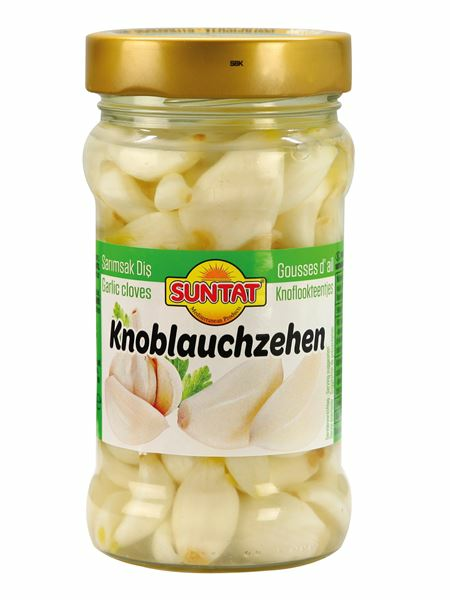 Suntat Cloves of Garlic / Valkosipulinkynsiä suolavedessä 330ml CAM - Vihannessäilykkeet - 20654 - 1