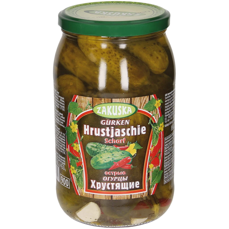 Zakuska Spicy Crunchy Pickled Cucumber/ Suolakurkku 860g CAM - Kurkkusäilykkeet - 20874 - 1