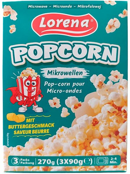 Lorena Butter Popcorn 3x90g - Sipsit - 21464 - 1