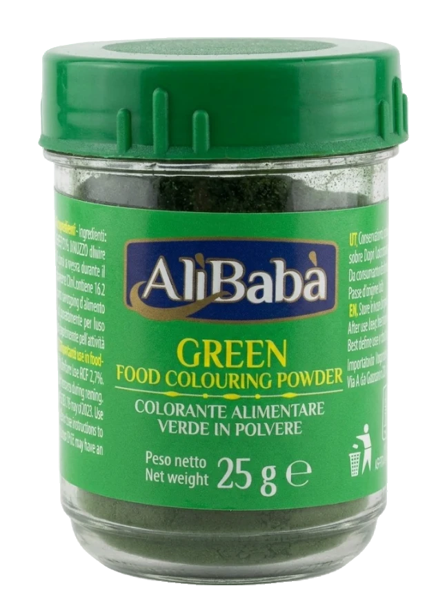 Alibaba Green Food Colour / Ruokaväri Vihreä 25g - Elintarvikevärit - 20444 - 1