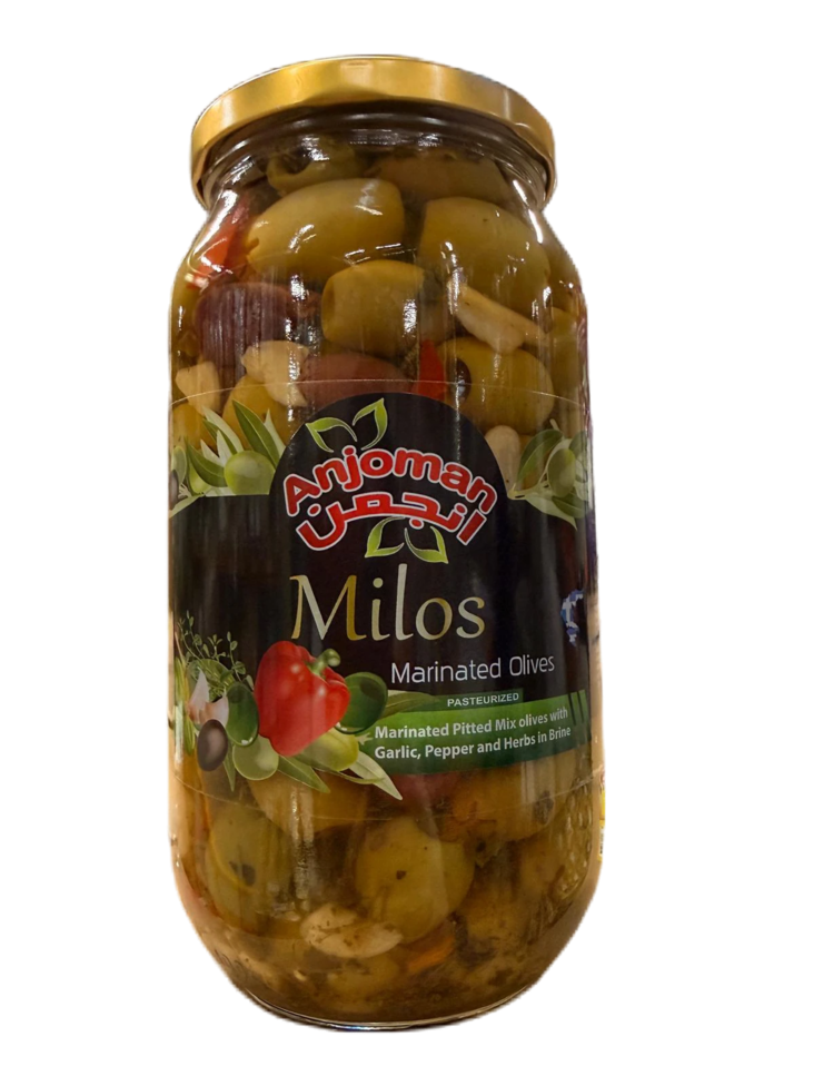 Anjoman Milos Mix Olives / Kivettömiä oliivilajitelma 960g CAM - Oliivisäilykkeet - 19284 - 1