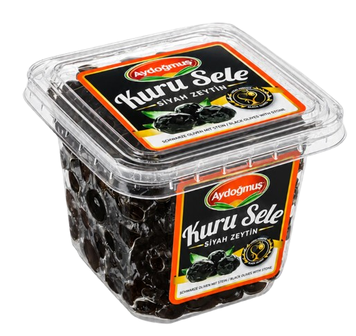 Aydogmus Kuru Sele Zeytin / Mustat oliivit 350g - Oliivisäilykkeet - 21584 - 1