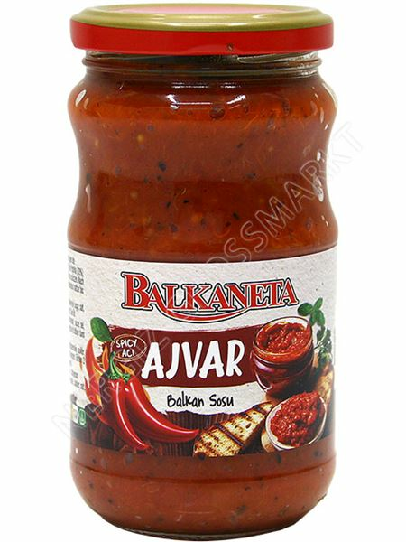 Balkaneta Ajvar Aci/ Paprikatahna Tulinen 350g - Tomaatti- ja paprikasäilykkeet - 16864 - 1