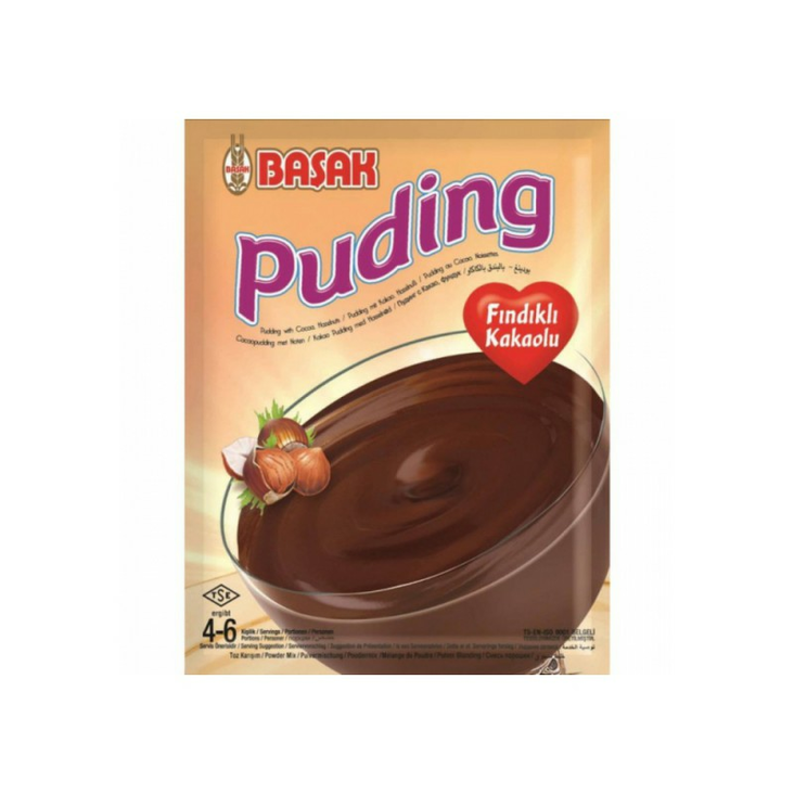 Basak Puding Findik Aromali / Kaakao-hasselpähkinä vanukas jauhe 110g - Vanukkaat ja jälkiruoka-ainekset - 734 - 1