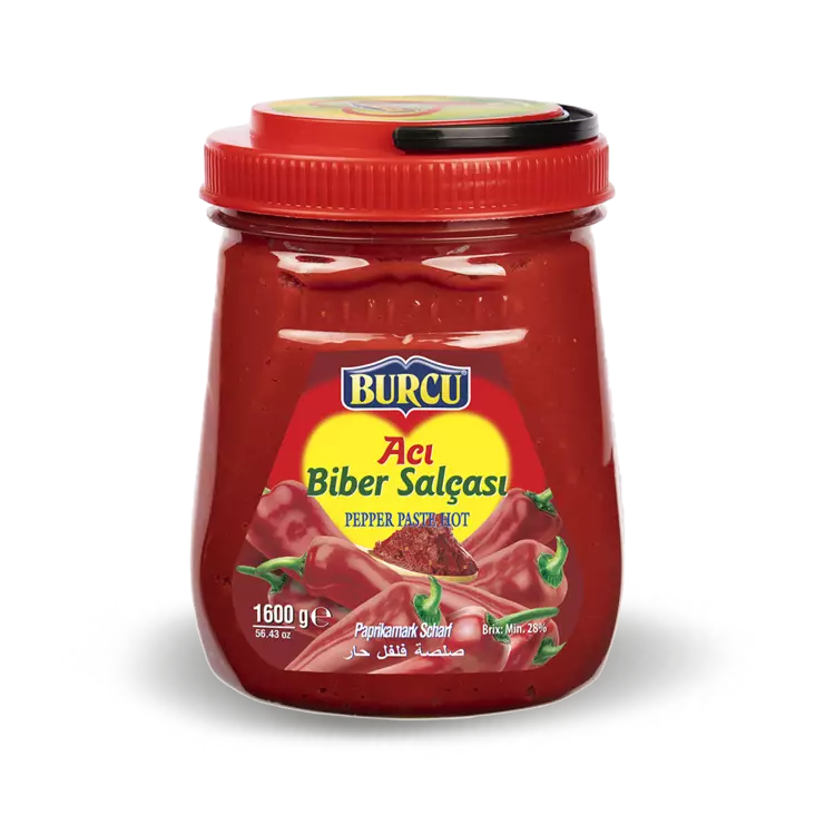 Burcu Biber Salcasi Aci / Paprikatahna tulinen 1600g PET - Tomaatti- ja paprikasäilykkeet - 1024 - 1