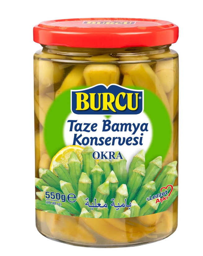 Burcu Taze Bamya Konservesi / Tuore okra suolaliemessä 550/305g CAM - Vihannessäilykkeet - 1194 - 1