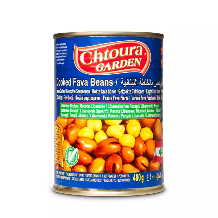 Chtoura Garden Fava Beans / Keitetyt härkäpavut (Lebanese) 400g TNK - Papu- ja linssisäilykkeet - 1364 - 1
